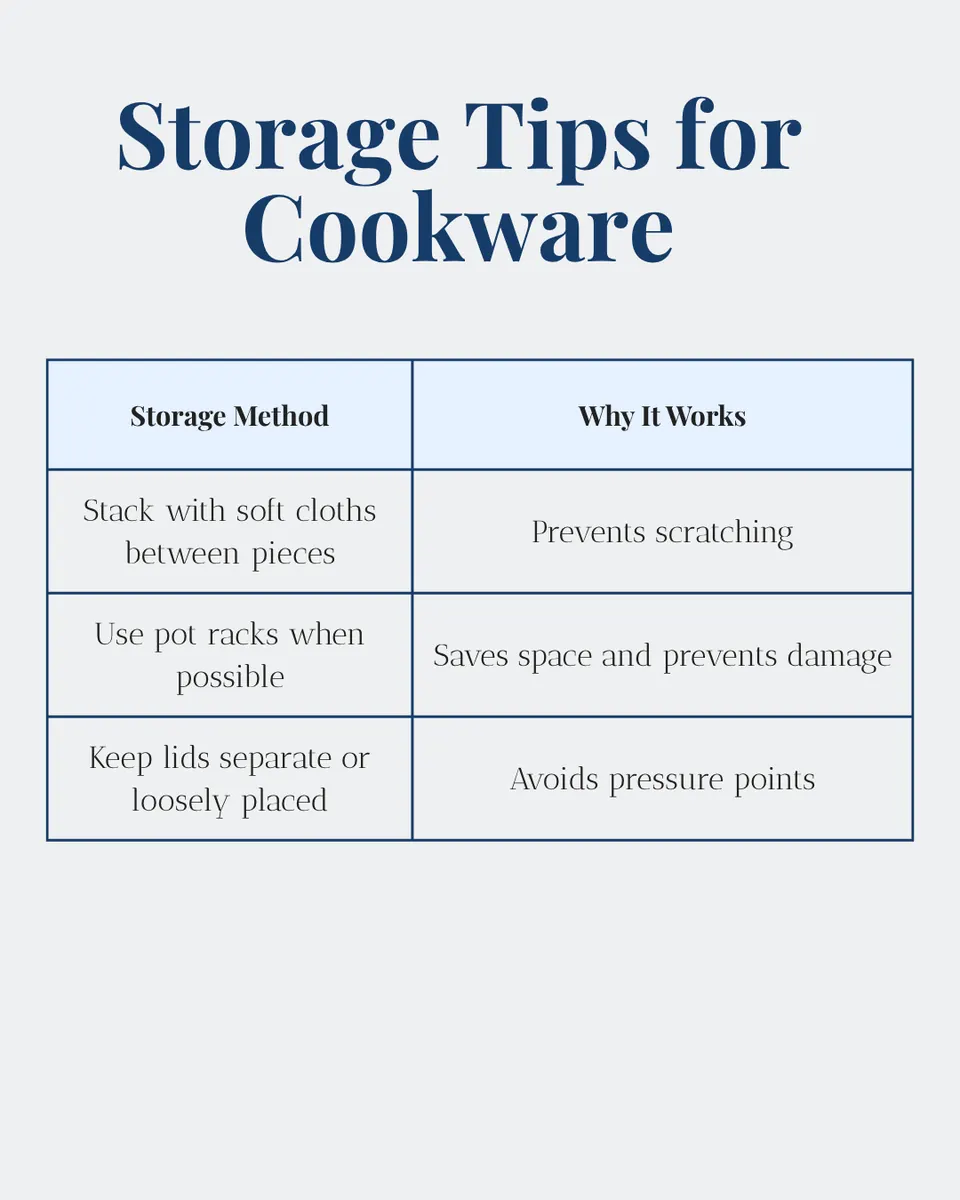 storing non toxic cookware
