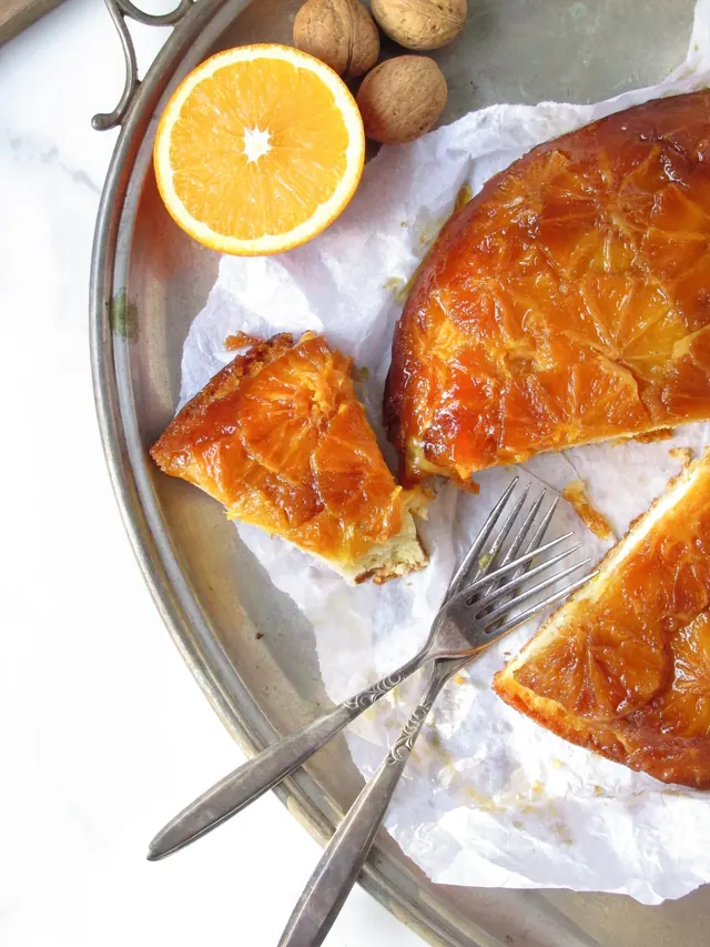 Orange Tarte Tatin Skillet Cake