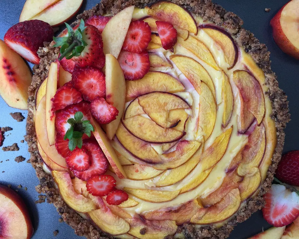 nectarine cheesecake