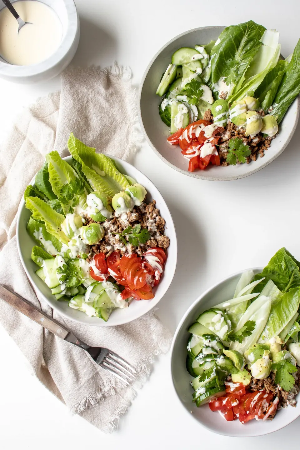 burger chopped salad