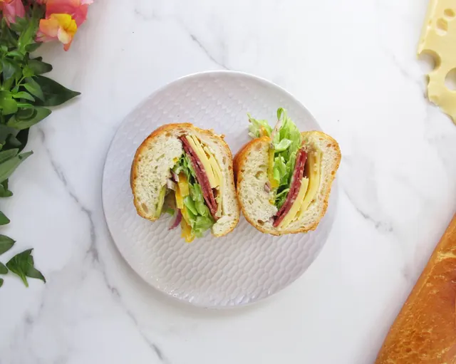 Italian Salami Subway Sandwich