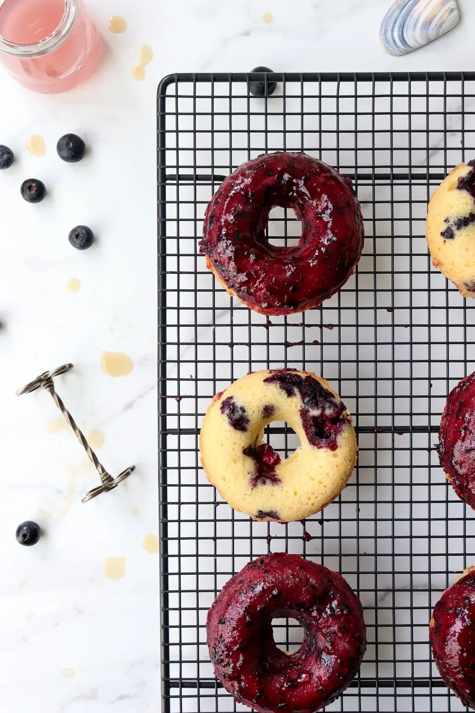 homemade blueberry donuts