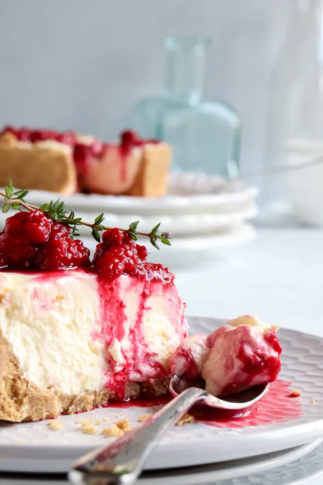 No-Bake Raspberry Cheesecake