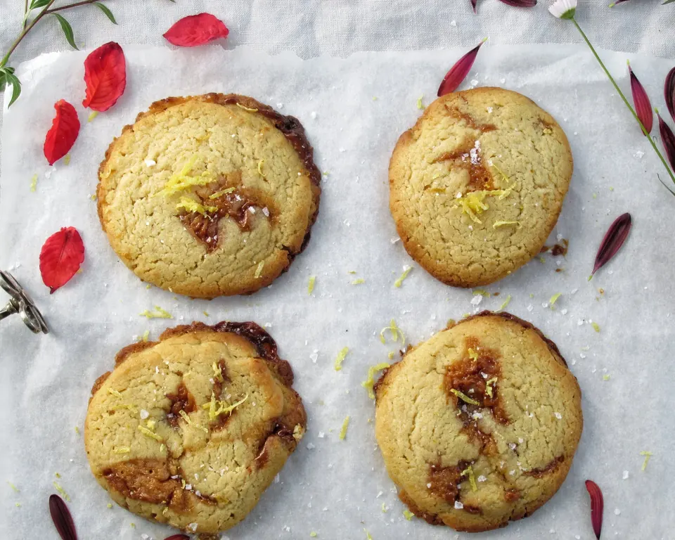 salted caramel lemon cookies small batch