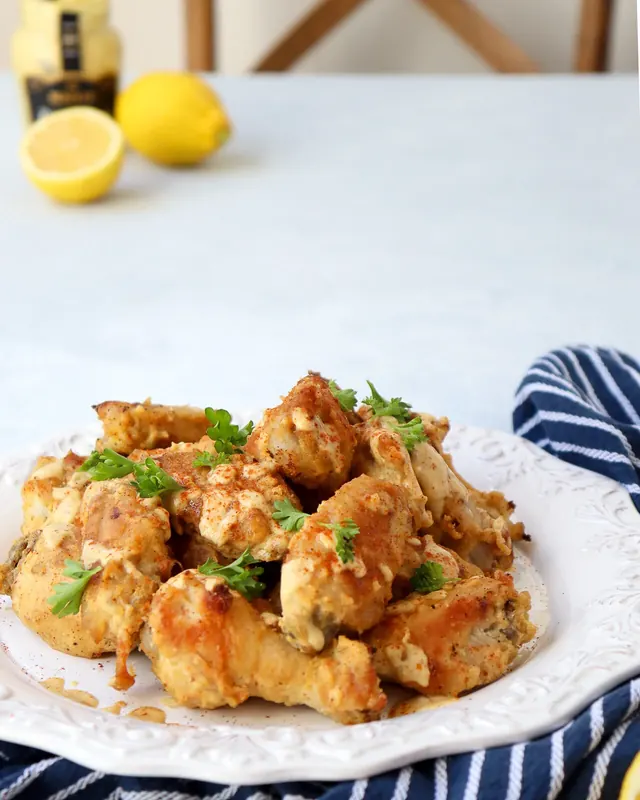 Lemon Mustard Chili Chicken Wings