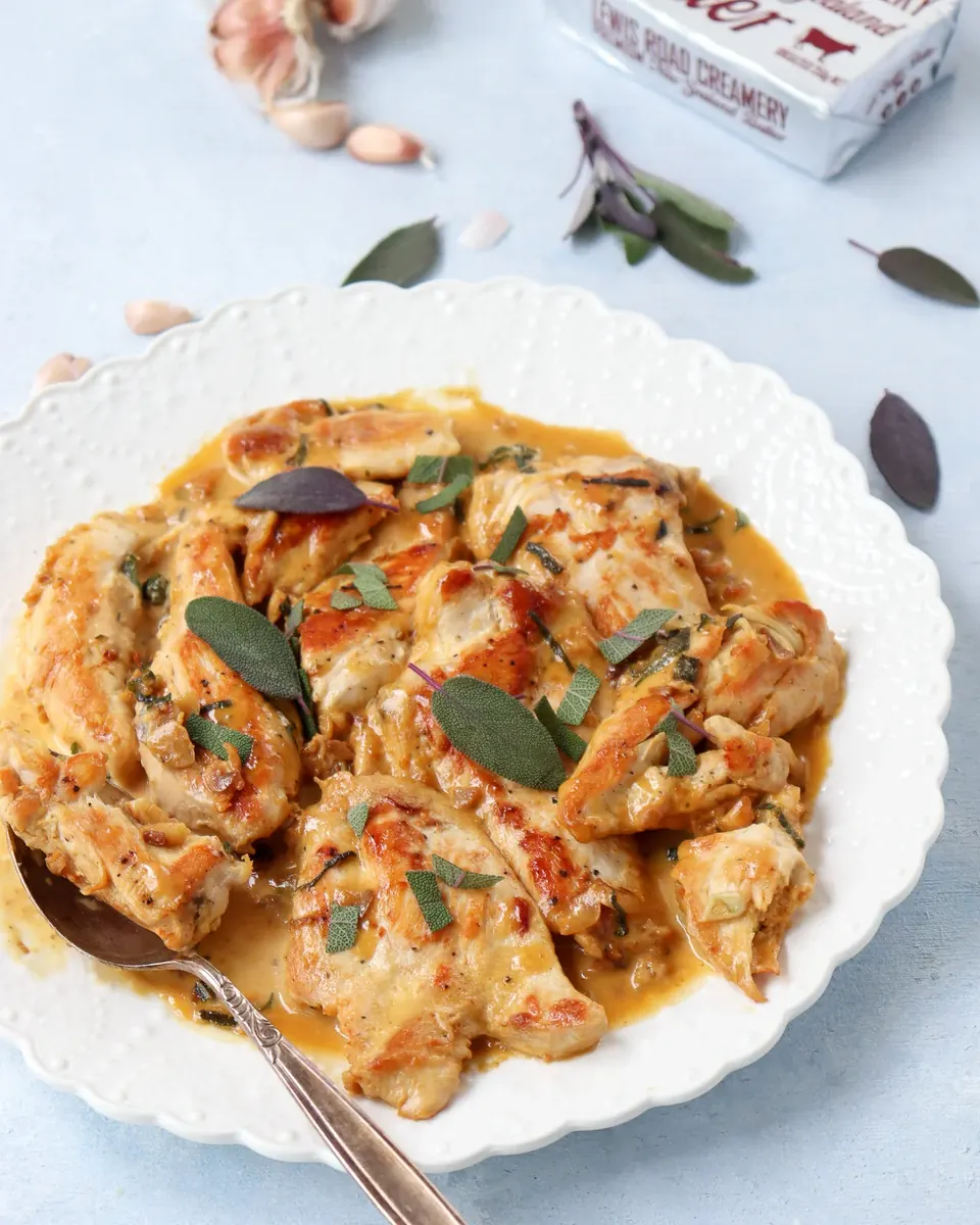 creamy garlic sage chicken recipe