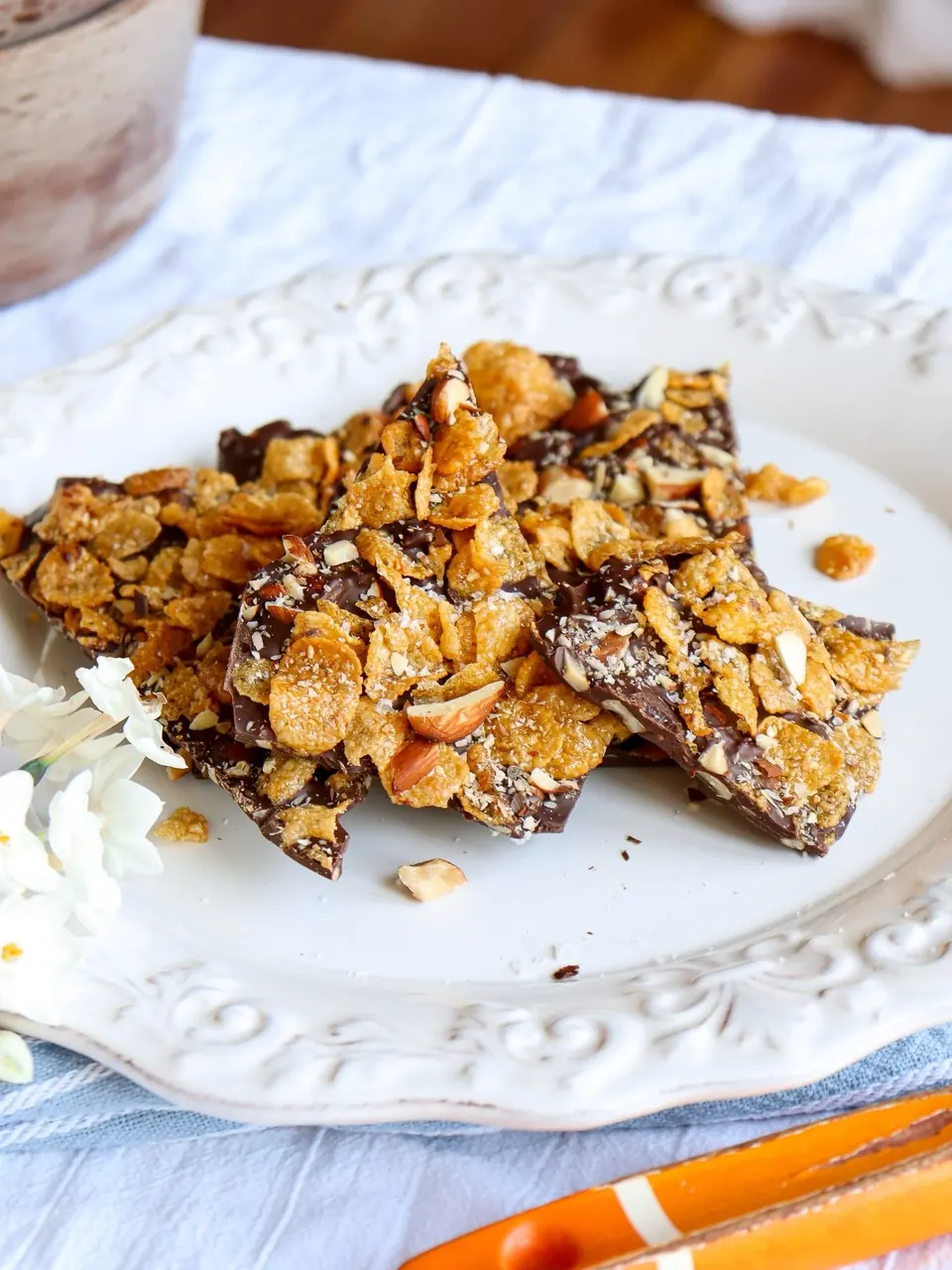 dark chocolate almond bark