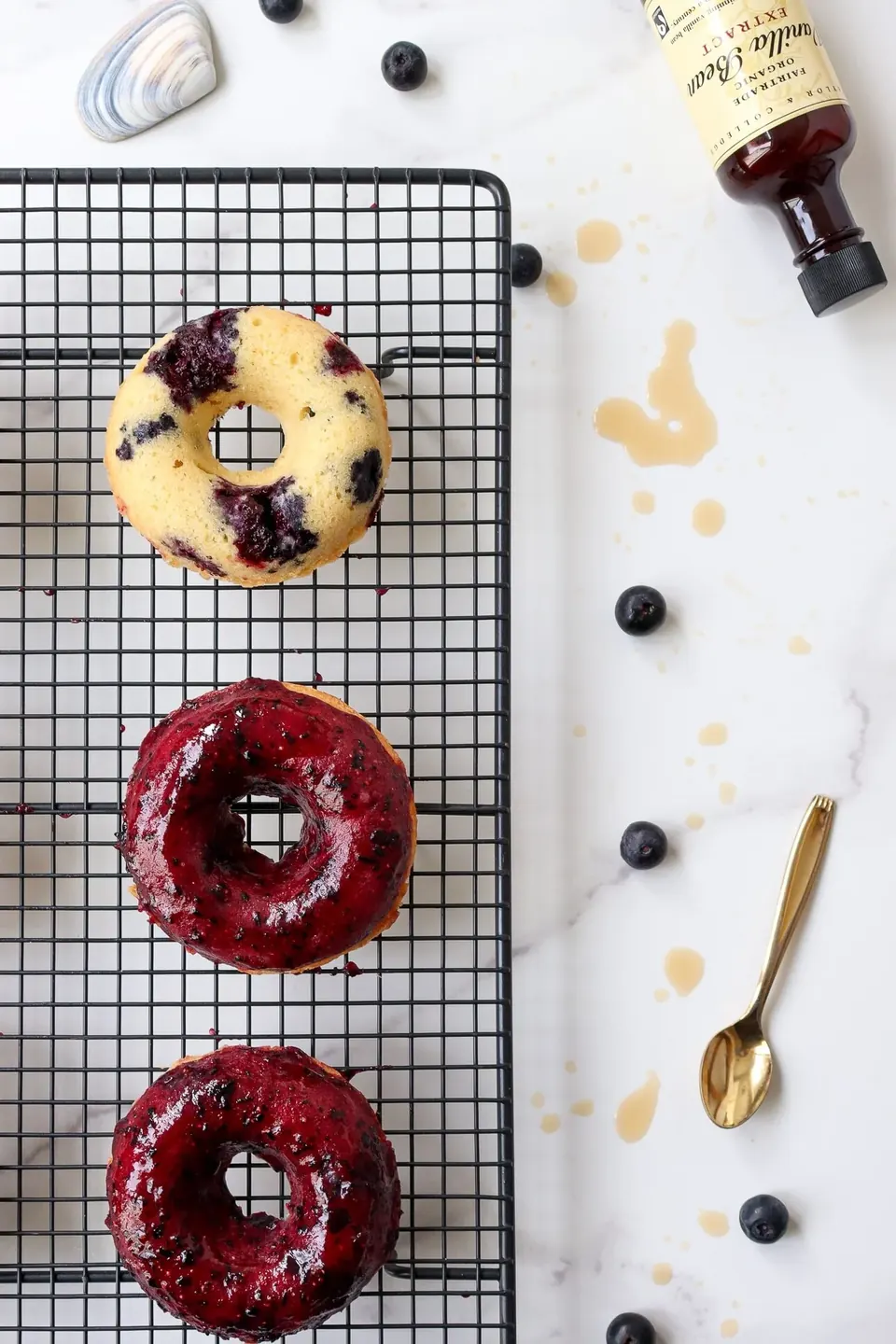 homemade blueberry donuts