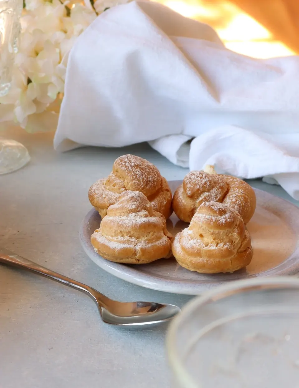 profiteroles on plate