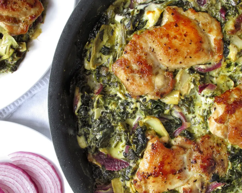 spinach artichoke dip chicken
