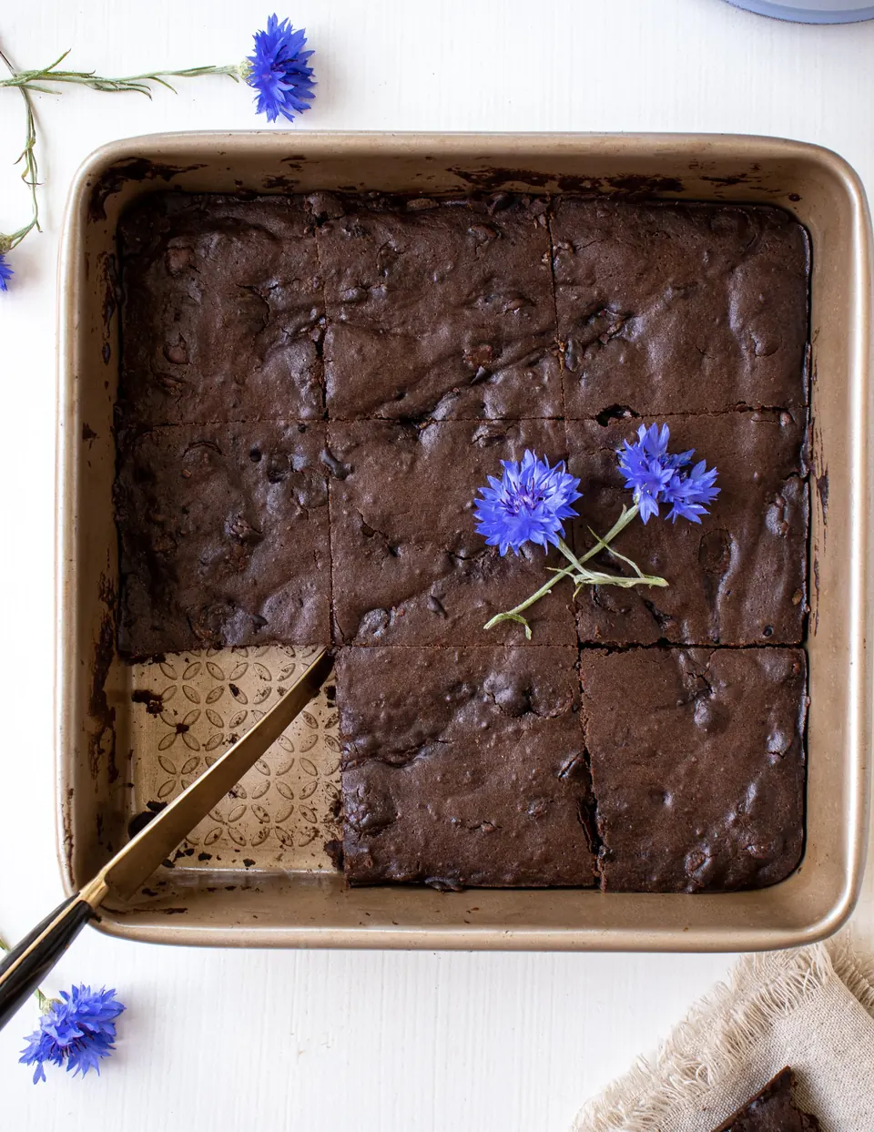 sourdough discard brownie recipe with cocoa Stripes and Willows