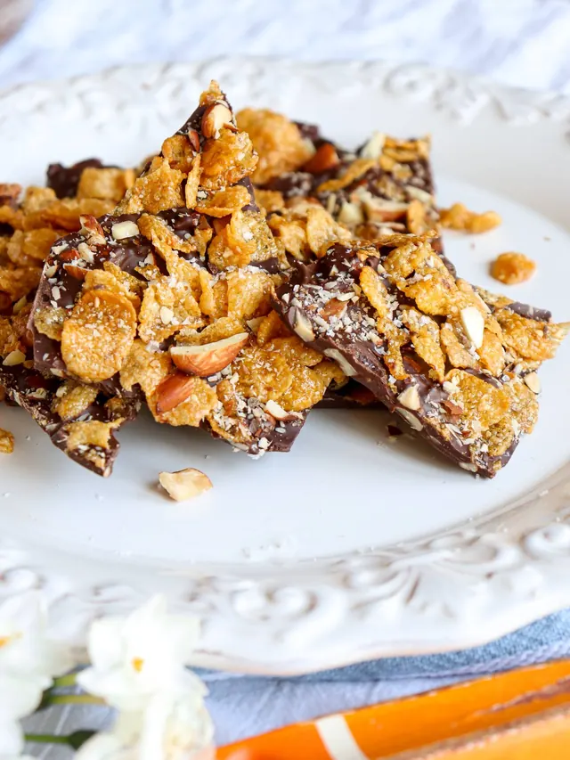 Dark Chocolate Almond Bark with Cereal