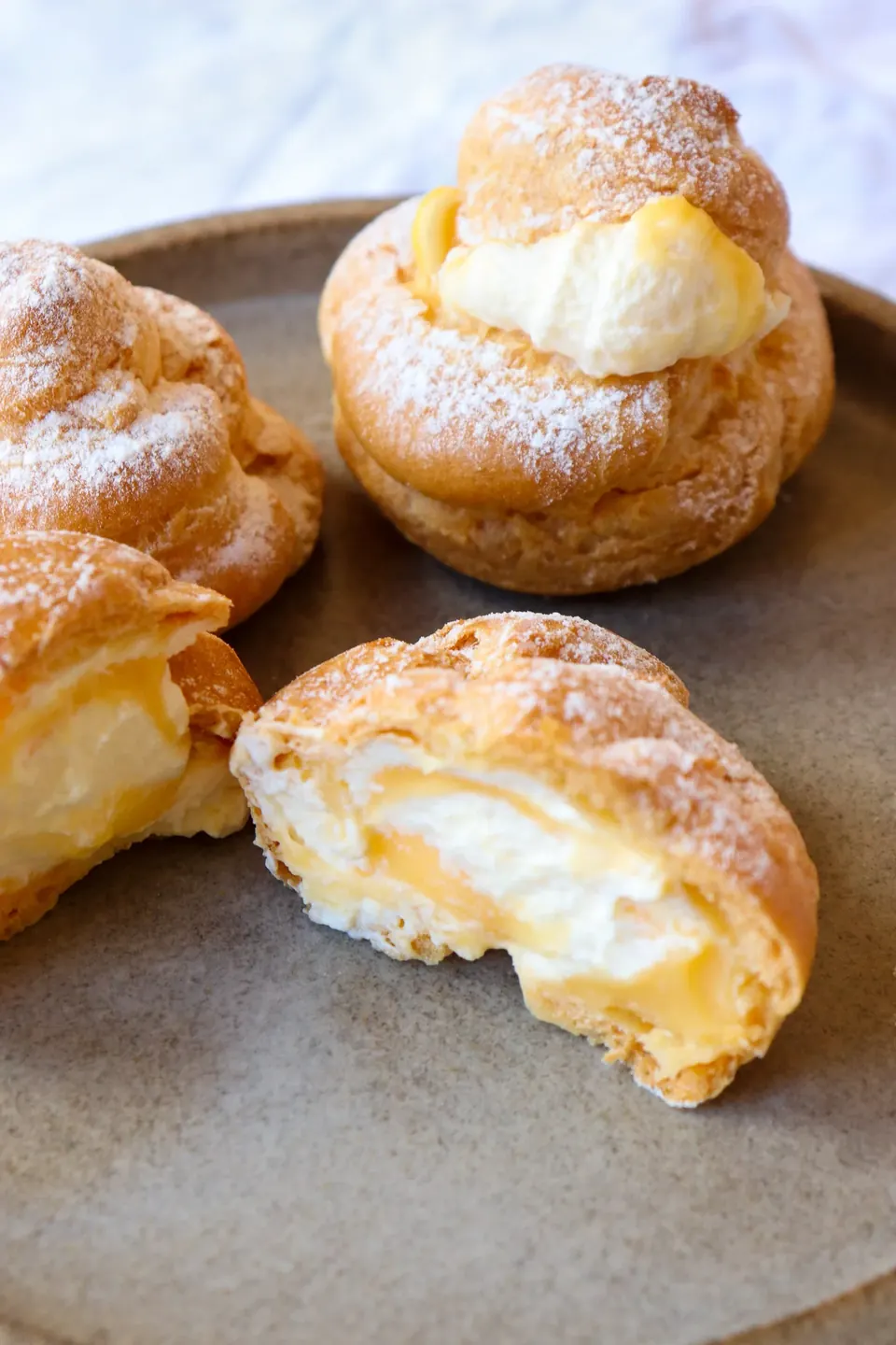 lemon curd profiterole