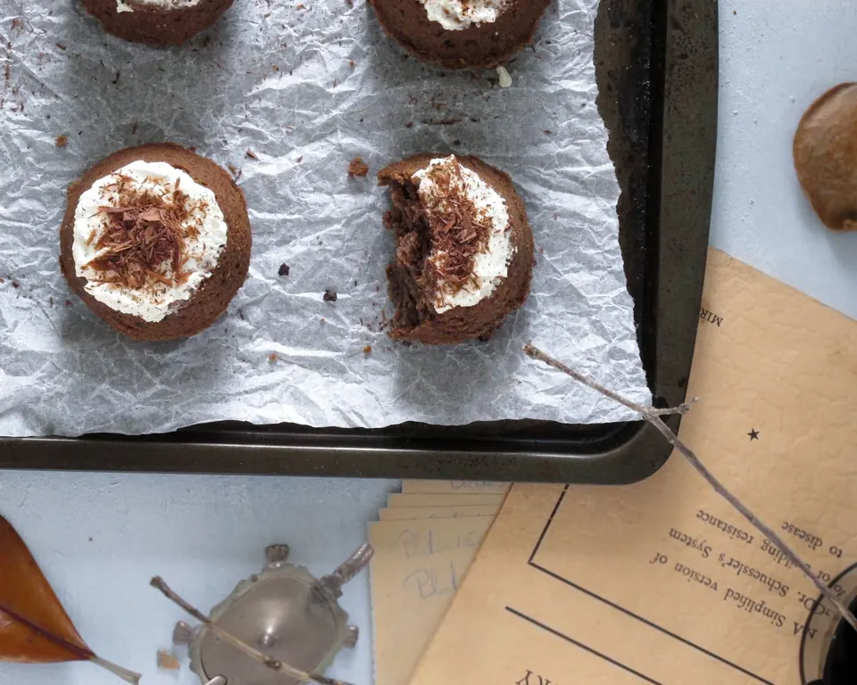 halloween chocolate pudding cakes