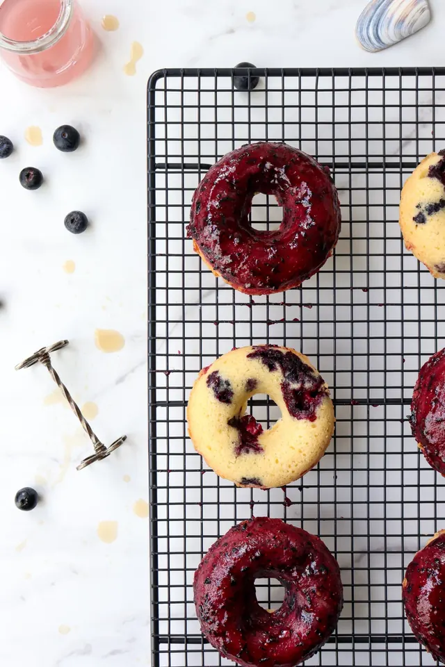Homemade Blueberry Donuts