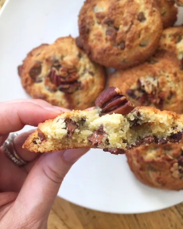 Gluten Free Pecan Chocolate Chip Cookies