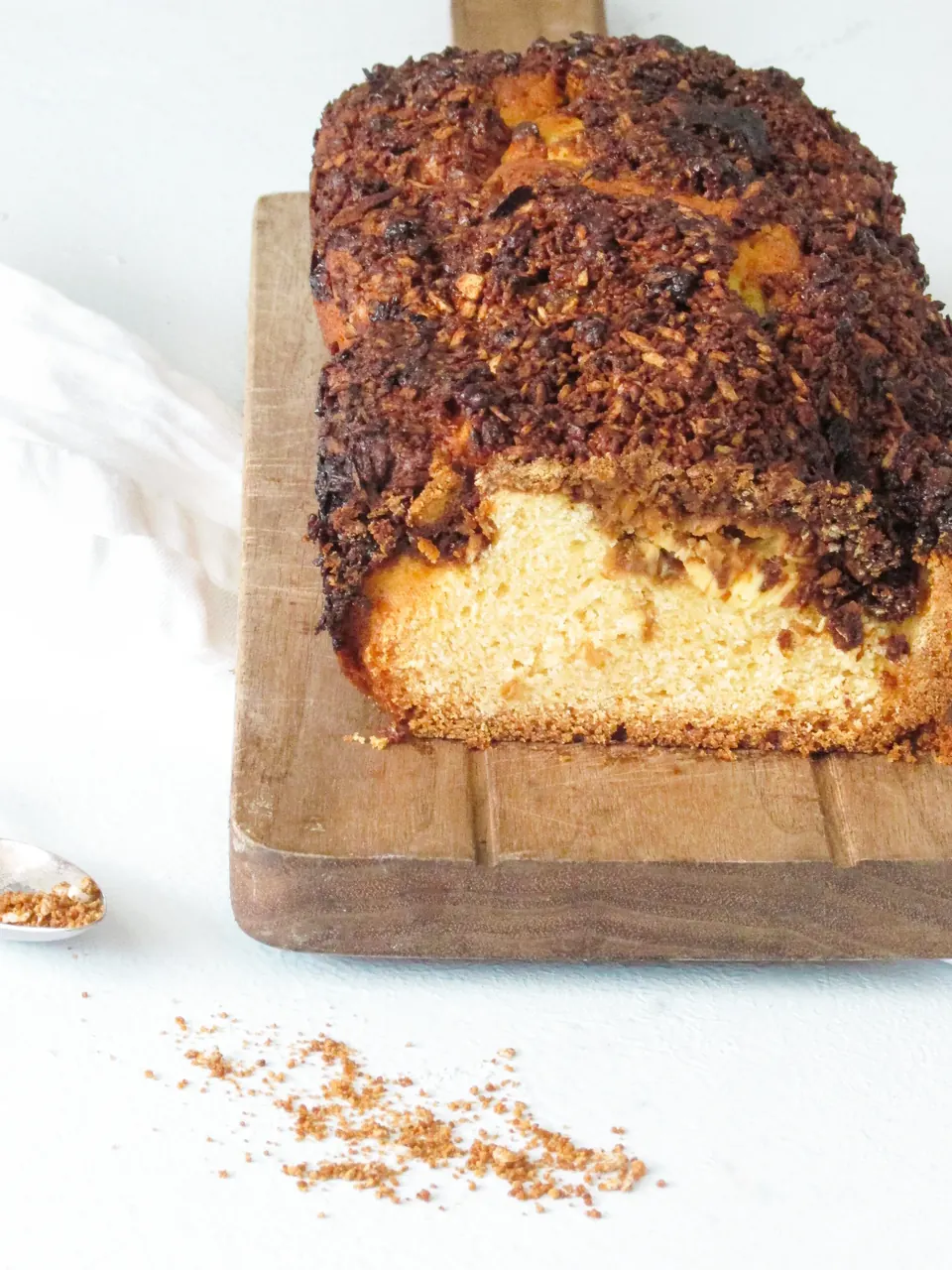 coconut coffee crunch loaf