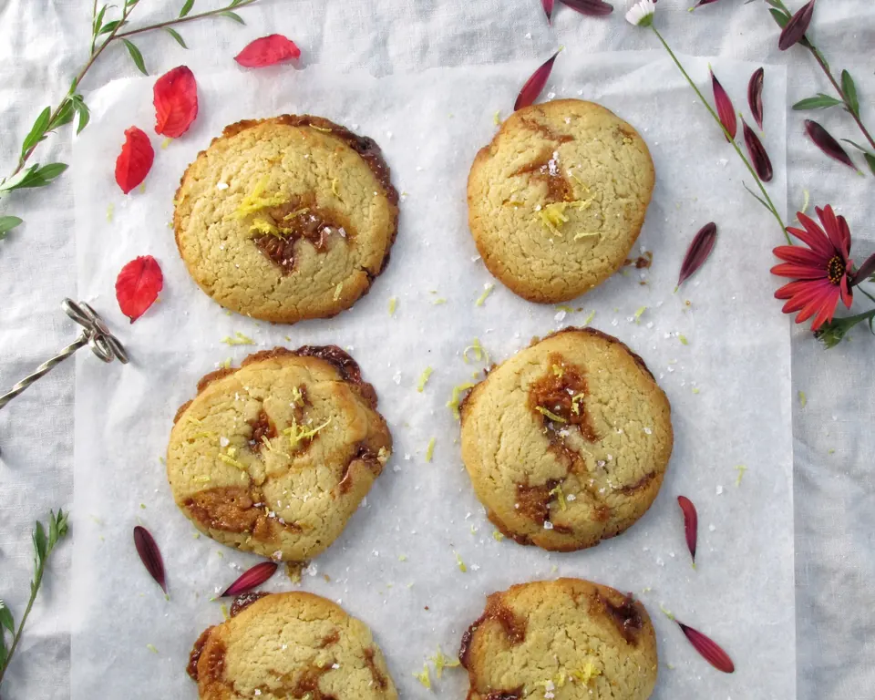 salted caramel lemon cookies small batch