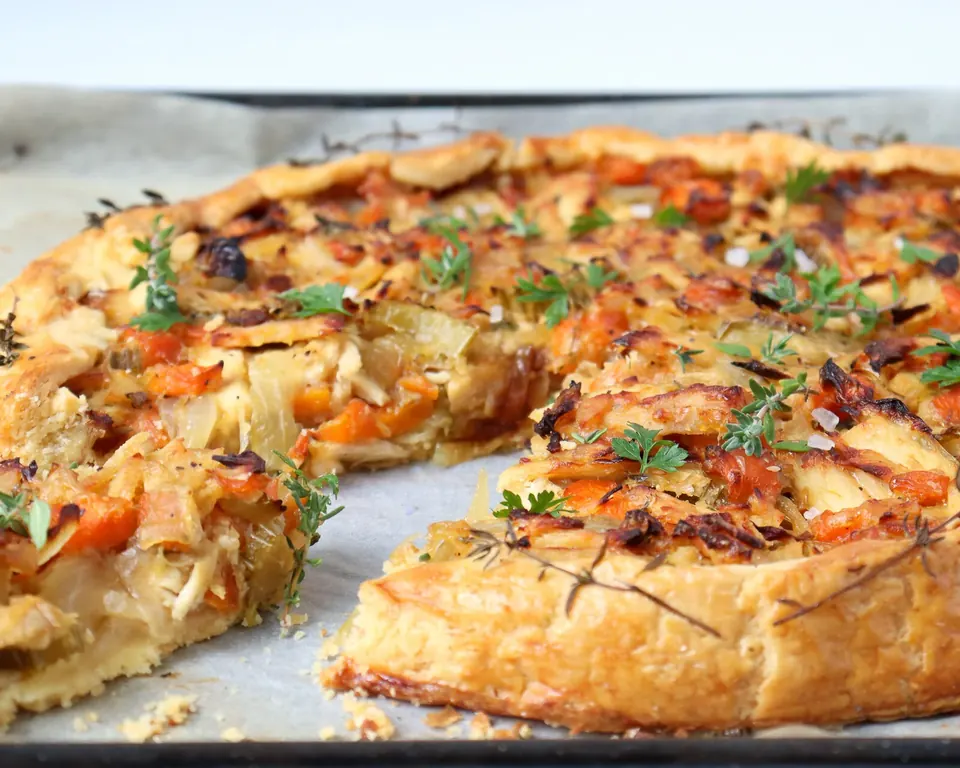 chicken pot pie galette pastry