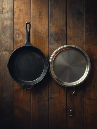Cast Iron vs Stainless Steel Pan