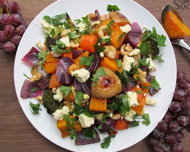 Roast Pumpkin and Red Onion